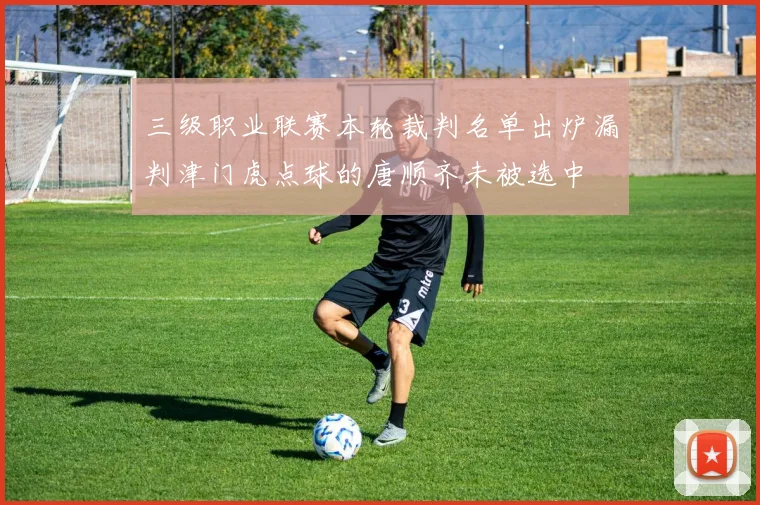 三级职业联赛本轮裁判名单出炉漏判津门虎点球的唐顺齐未被选中